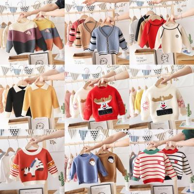 China European-style double-layer Santa Claus winter anti-shrink sweater new thin cotton and American children's sweater for sale