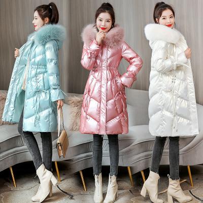 China Waterproof 2022 with low price women's long down jacket in winter down padded jackets for sale