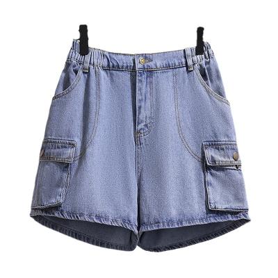 China X-Mier Fashion QUICK DRY High Quality Denim Shorts Retro Women Summer Thin Loose Korean Student High Waisted Wide-leg Wide-Leg Jean Shorts for sale