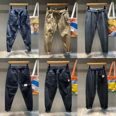 China 2022 Hot Selling Anti-wrinkle New Fashion Men's Cargo Pants For Men's Slim Fit Casual Trouser Chino Sweatpants Long Sport Pants for sale