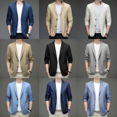 China Plus size men's casual suit spring and autumn new Korean version of simple men's one-piece suit jacket small thin suit jacket for sale