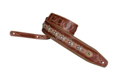 China Genuine Leather GUITAR Guitar Strap with Padding for sale