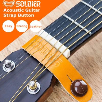 China GUITAR Acoustic Guitar Strap Button Headstock Leather Adapter for sale