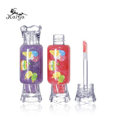 China OEM Shades Mini Strawberry Flavor Washable Girls Non-sticky Colorful Natural Shimmer Sheer Candy Lip Gloss for sale