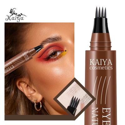 China 4 Tips OEM Microblading Eyebrow Eyebrow Pencil Wholesale Waterproof Liquid Waterproof Waterproof Custom Sketch Brow Tint Pen for sale