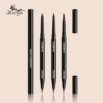 China Custom Waterproof Popular Smart Makeup Eye Liner Pen Waterproof Adhesive Liquid Eyeliner Forehead And Eyebrow Pencil 2 In 1 for sale