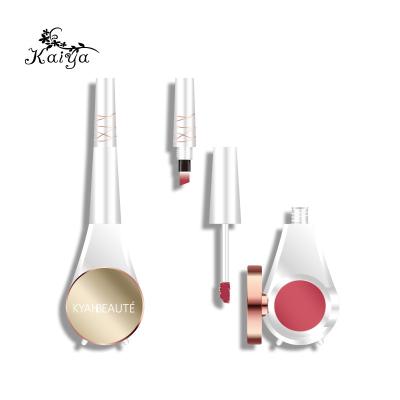 China Unique Design Makeup Kit Lip Color Gel Lip Gloss Waterproof Luxury Waterproof Vegan 2 in 1 Liquid Lip Gloss and Lipstick for sale