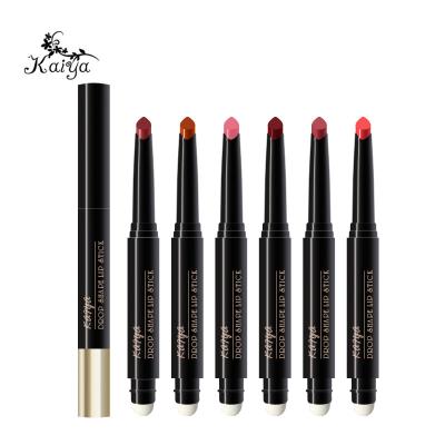 China Custom Velvet Matte Lipstick Pen Dual End Waterproof OEM Vegan Makeup New Teardrop Shape Waterproof Cosmetic Lip Color Pure Velvet for sale