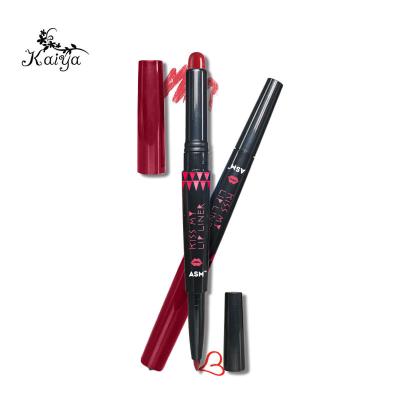 China OEM Waterproof Cosmetic Makeup Korea Style Double Matte Lip Liner Pencil Lipstick Pen for sale