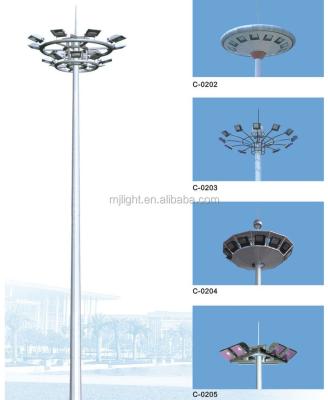 China Square 15m 20m 25m 30m 35m 40m High Mast LED Lighting Pole With Rasing And Lowering System for sale