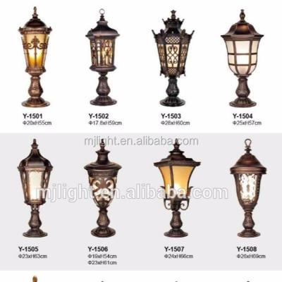 China Outdoor Garden Antique Led Gate Fence Post Lamp Garden Pillar Light for sale