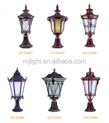 China Outdoor Garden Antique Led Gate Fence Post Lamp Garden Pillar Light for sale