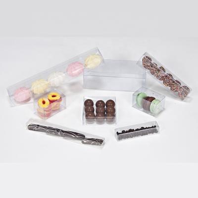 China Recycled Materials Custom Clear Plastic Acetate Folding Boxes For Cookie Biscuit Sweet Packaging Boxes for sale