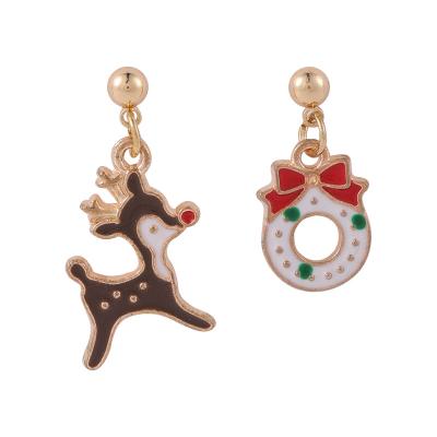 China 2022 new MISSNICE Christmas FASHIONABLE 925 gift silver needle earrings bangs earrings Bell elk earrings female temperament female for sale