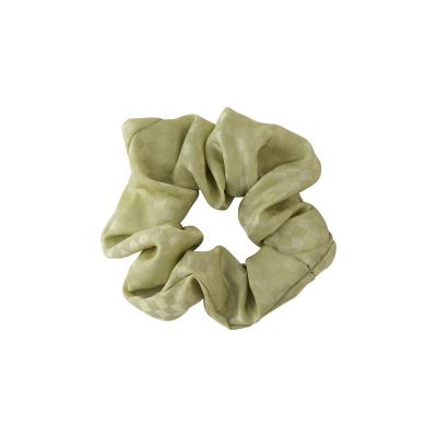 China Cloth 2022 spring and cute pig intestine hair ring summer large intestine hair net ring INS green single floral head girl rope big cute for sale