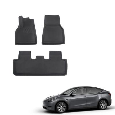 China Custom Fit Anti-skidding.clean 3 Pcs 6pcs Car Accessories Floor Mats Waterproof Floor Mats For Tesla Model Y for sale