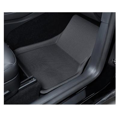 China Simple Color Without Brief Model Customized Black Luxurious Atmosphere Single Color Car Foot Pads For Tesla Model Y for sale