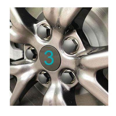 China Decorate the hub screw and protect it from daily damage high quality piano paint firm easy install insert wheel covers for tesla model 3 for sale