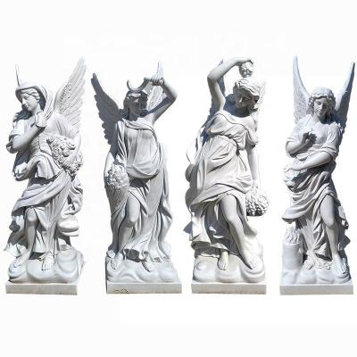 China Western Decorative Marble Angel Garden Four-Season Statues for sale