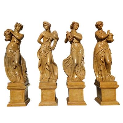 China Western Outdoor Marble Sculpture Lady Four Seasons Garden Statue for sale