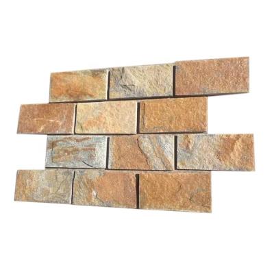 China Cheap Price Quartz Mushroom Rusty Exterior Wall Stone Tile Eco - Friendly for sale