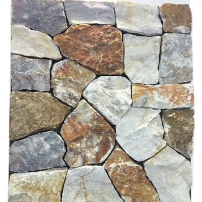 China Eco-friendly Natural Limestone Old Castle Wall Stone Exterior Cladding for sale