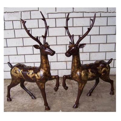 China Europe garden decor antique bronze sika deer sculpture for sale for sale