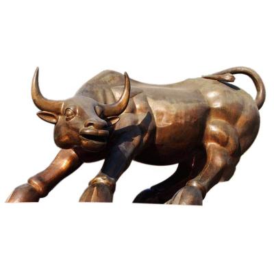 China Europe Great Wall Street Outdoor Decorative Bronze Bull Statue For Sale for sale