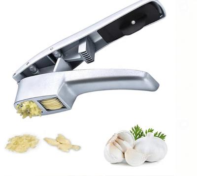 China 19x5cm Kitchen Utensil 208g Metal Aluminum Alloy Hand Garlic Press Viable Manual Slicer for sale