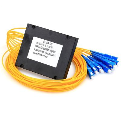 China Lgx Box ABS Fiber Optic Mini Rack Type PLC Telecommunication Fiber Optic Splitter for sale