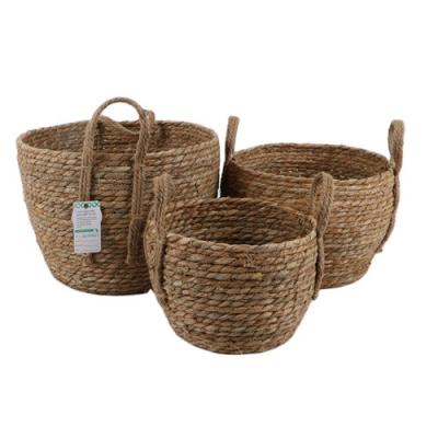 China Clothing Manufacturer Supply Dirty Clothes Woven Laundry Basket Hand & Storage Woven Baskets for sale