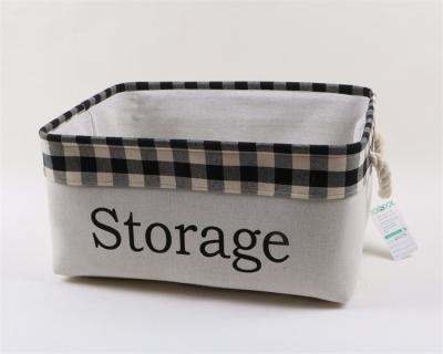 China Professional High Quality Durable Manufacturer Kitchen Canvas Fabric Storage Basket For Home for sale