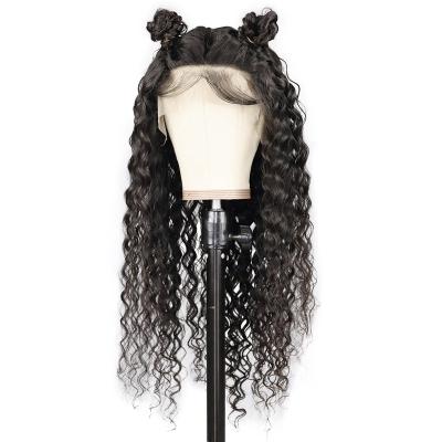 China Soft/Easy To Wear Brazilian Water Wave Wig 34 Inch Hair 13x4 Lace Front Wigs Hair Bundles Brazilian Water Wave With Closure for sale