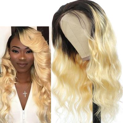 China Soft/Easy Wear Fashion 1b613 Lace Front Wigs 13x6 With Deep Parting 13x6 Wigs Hair Lace Front Ombre 613 Dark Roots for sale