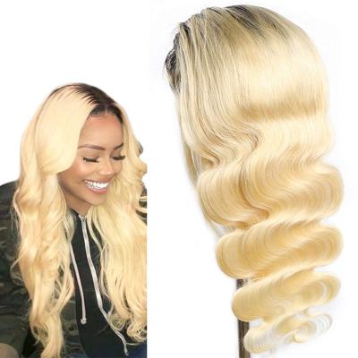 China Soft/Easy to Wear Wig 1b613 Honey Blonde 13x6 180% Density Virgin Lace Front Human Hair Body Wave Wigs 613 Russian Peruvian Blonde Closure Wig for sale