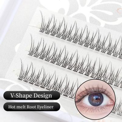 China Long Lashes Natural High Quality Machine Made Wholesale Whips Single Group Self Grafting Extension Soft OEM Customized Long Type for sale