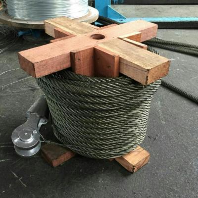 China Rope ungalvanized 8x36ws+IWRC 24mm steel wire rope sling export Bangladesh for sale