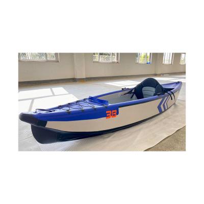 China Hot Selling Water Sports Kayak Outdoor PVC Single Boat Kayak Inflatable Fishing Boat for sale