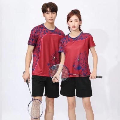 China Wholesale Custom Quick Dry Comfortable Breathable Quick Dry Badminton Wear Ping Pong Shirts Mens Womens Sports Wear Polyester Gym Tennis Tank Tops for sale