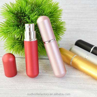 China 6ml Leak Proof Cosmetic Colored Steel Rollball Glass Perfume Spray Bottles for sale