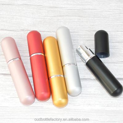 China Cosmetic 10ml 15ml 20ml Colored Small Empty Filling Aluminum Perfume Spray Bottle for sale