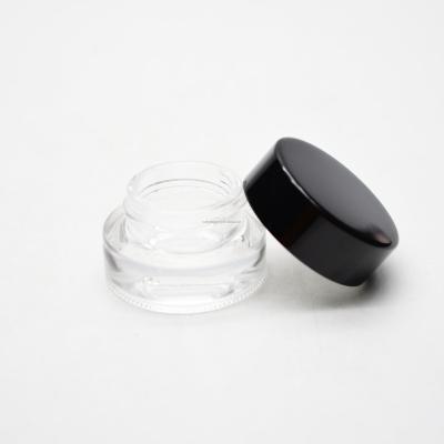 China Cosmetic Cosmetic Cream Bottles , Round Glass Container 5ml Eye Body Cream Bottle for sale