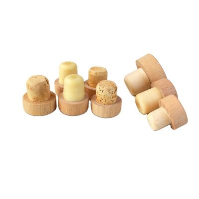 China Non Spill Wooden Wine Stopper Whiskey Stopper Wine Bottle Stopper Cap T Shape Cap for sale