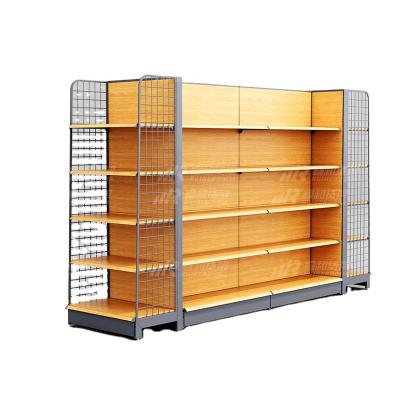 China RuiHe double sided shelving new design double side gondola shelf metal supermarket shelf for sale