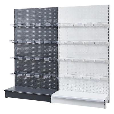 China Retail Single Sided Cheap White Pegboard Display Backboard Price Shelving Units For Store for sale