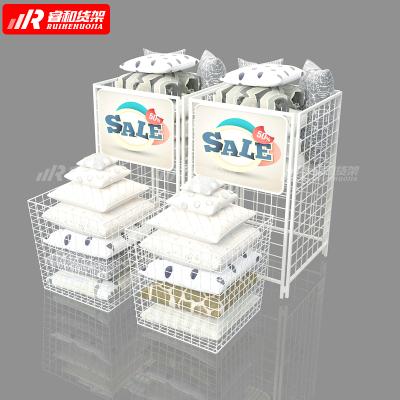 China China Suppliers Single Sided Korean Retail Mesh Basket Display Decorative Retail Display Rack for sale