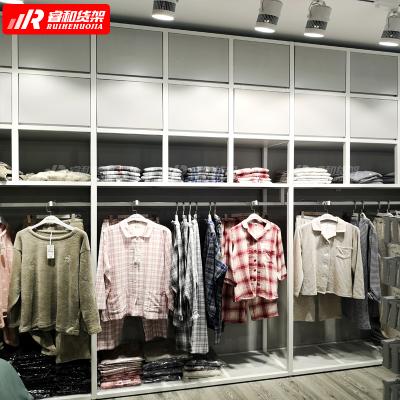 China Popular Retail Store Display Fashion Life Store Clothes Stores Light Duty Easy-Install MDF Melamine Retail Display Units Display Stands For Shops for sale