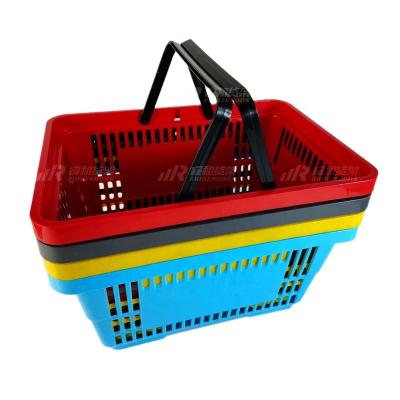 China MINI MART Wholesale Retail Store Display Shopping Basket Grocery Hand Held Supermarket Plastic Shopping Basket for sale