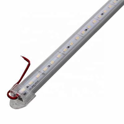 China Cabinet 12v SMD 5630 Bar 72LEDs Light With Al Case Shell Gorro End And PC Cover Lead Sour Strip for sale