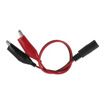 China Clips To DC Jack 5.5*2.1mm Female Adapter Cable Battery Jumper Cables 35cm Length for sale